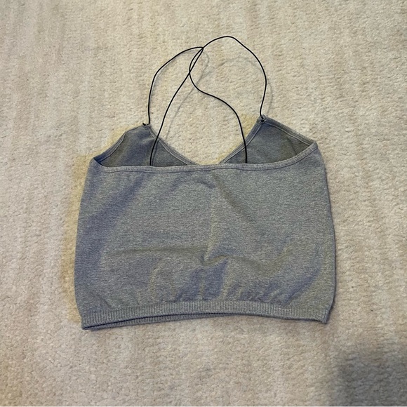 free people skinny strap brami - heather grey - Picture 3 of 4